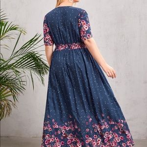 BEAUTIFUL POLKA DOT FLORAL MAXI DRESS